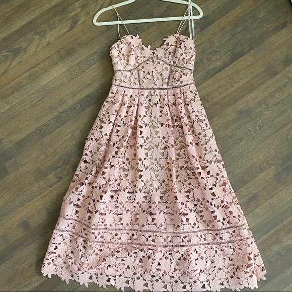 Self Portrait Azaelea Pink Lace Dress - Picture 5 of 7